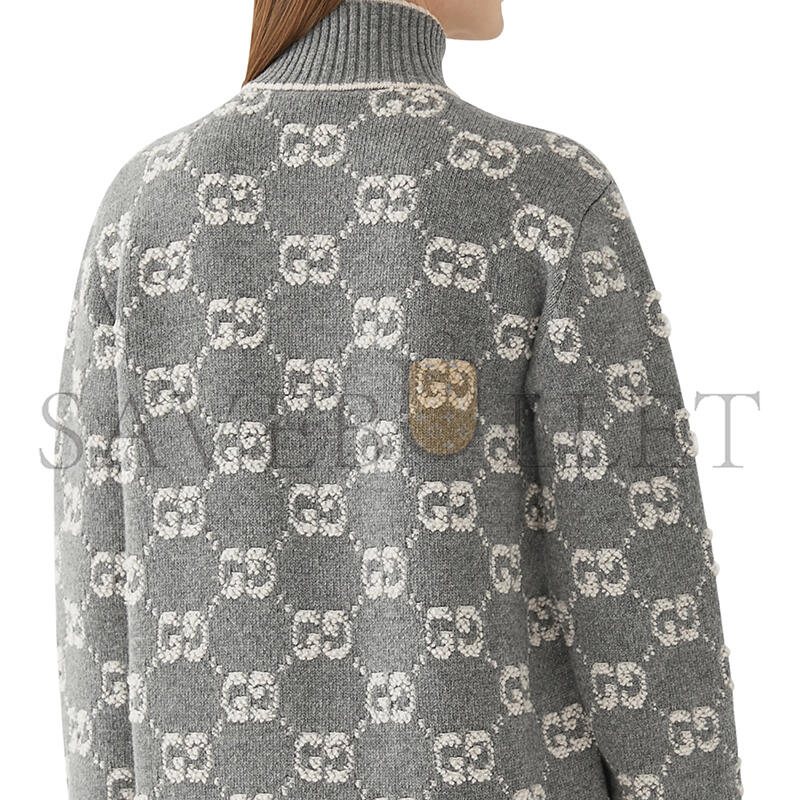 Gvc*1 gg bouclÉ stitch jacquard cardigan 814285